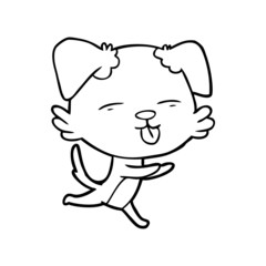 cartoon dog sticking out tongue