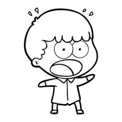 cartoon shocked man