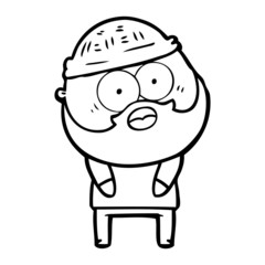 cartoon bearded man