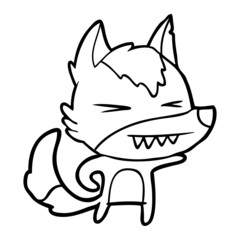 angry wolf cartoon
