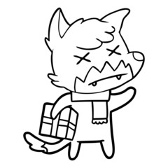 cartoon dead fox