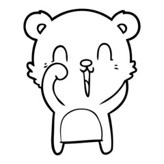 happy cartoon bear