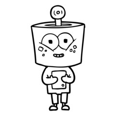 happy cartoon robot