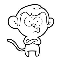 cartoon surprised monkey
