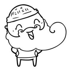 happy bearded man