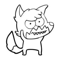 cartoon grinning fox