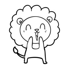 laughing lion cartoon