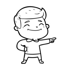 Obraz premium happy cartoon man