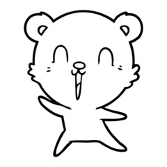 happy cartoon bear