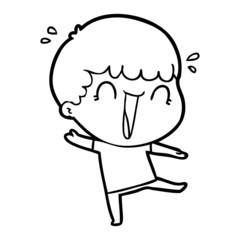 laughing cartoon man