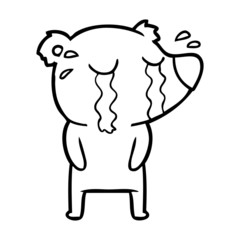 cartoon crying bear