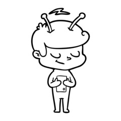 Obraz premium friendly cartoon spaceman