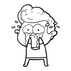 cartoon crying man