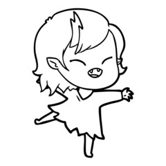 cartoon laughing vampire girl