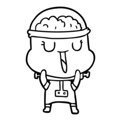 happy cartoon robot