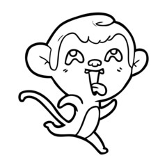 crazy cartoon monkey