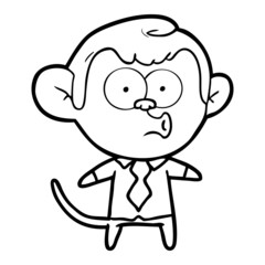 cartoon office monkey