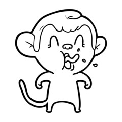 crazy cartoon monkey