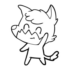 cartoon friendly fox