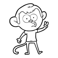 cartoon hooting monkey