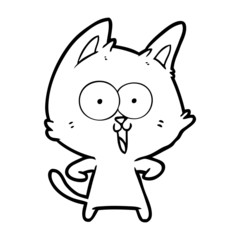 funny cartoon cat