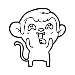 crazy cartoon monkey