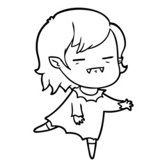 cartoon undead vampire girl