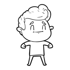 happy cartoon man