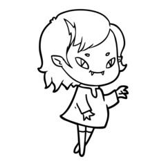 cartoon friendly vampire girl