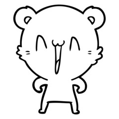happy polar bear cartoon
