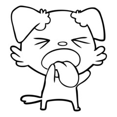cartoon disgusted dog