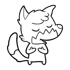 Obraz na płótnie Canvas friendly cartoon fox