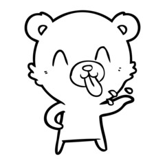 rude cartoon bear