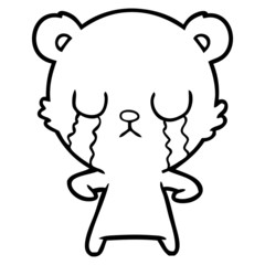 crying cartoon bear