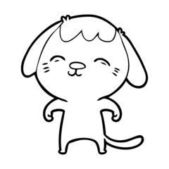 happy cartoon dog
