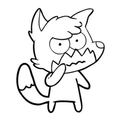 cartoon annoyed fox
