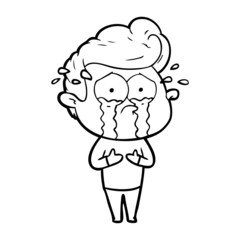 cartoon crying man