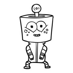 happy cartoon robot