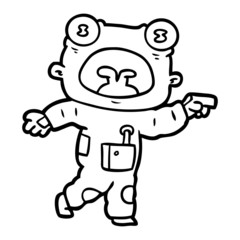 cartoon weird alien communicating