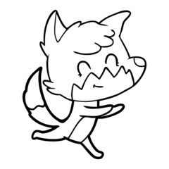 cartoon friendly fox