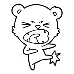 angry cartoon bear