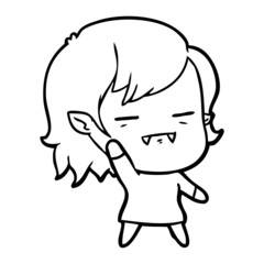 cartoon undead vampire girl