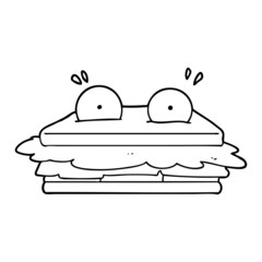 sandwich cartoon character