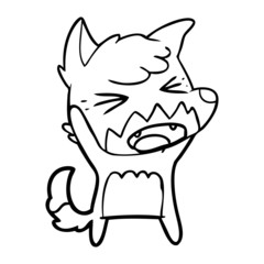 angry cartoon fox