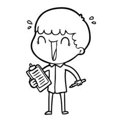 laughing cartoon man