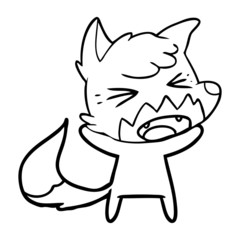 angry cartoon fox