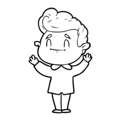 happy cartoon man