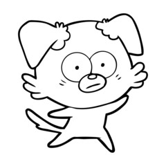 nervous dog cartoon