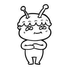 friendly cartoon spaceman