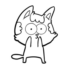 happy cartoon cat